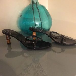 Gucci Kitten Heels Sandals Vintage Bamboo